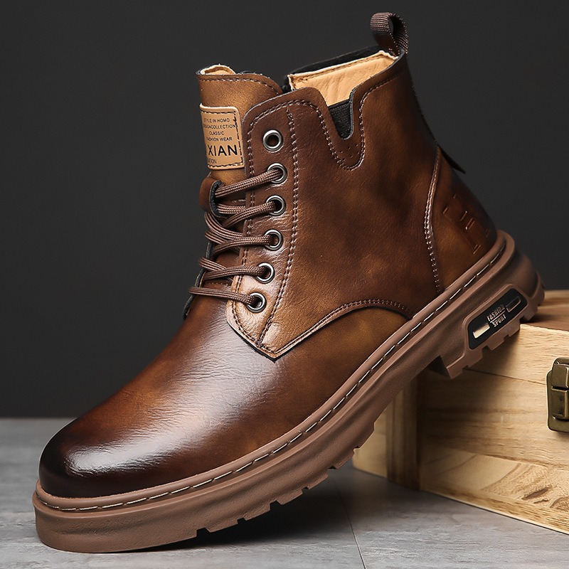 Men Shoes Yellow - Botas masculinas novas de outono e