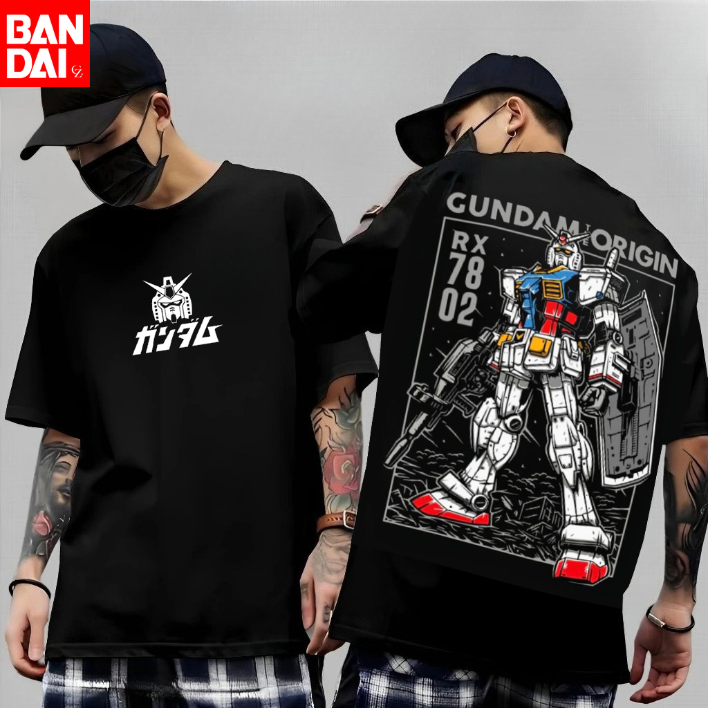 Men Shoes Japan - Camiseta masculina de algodão Mobile Suit