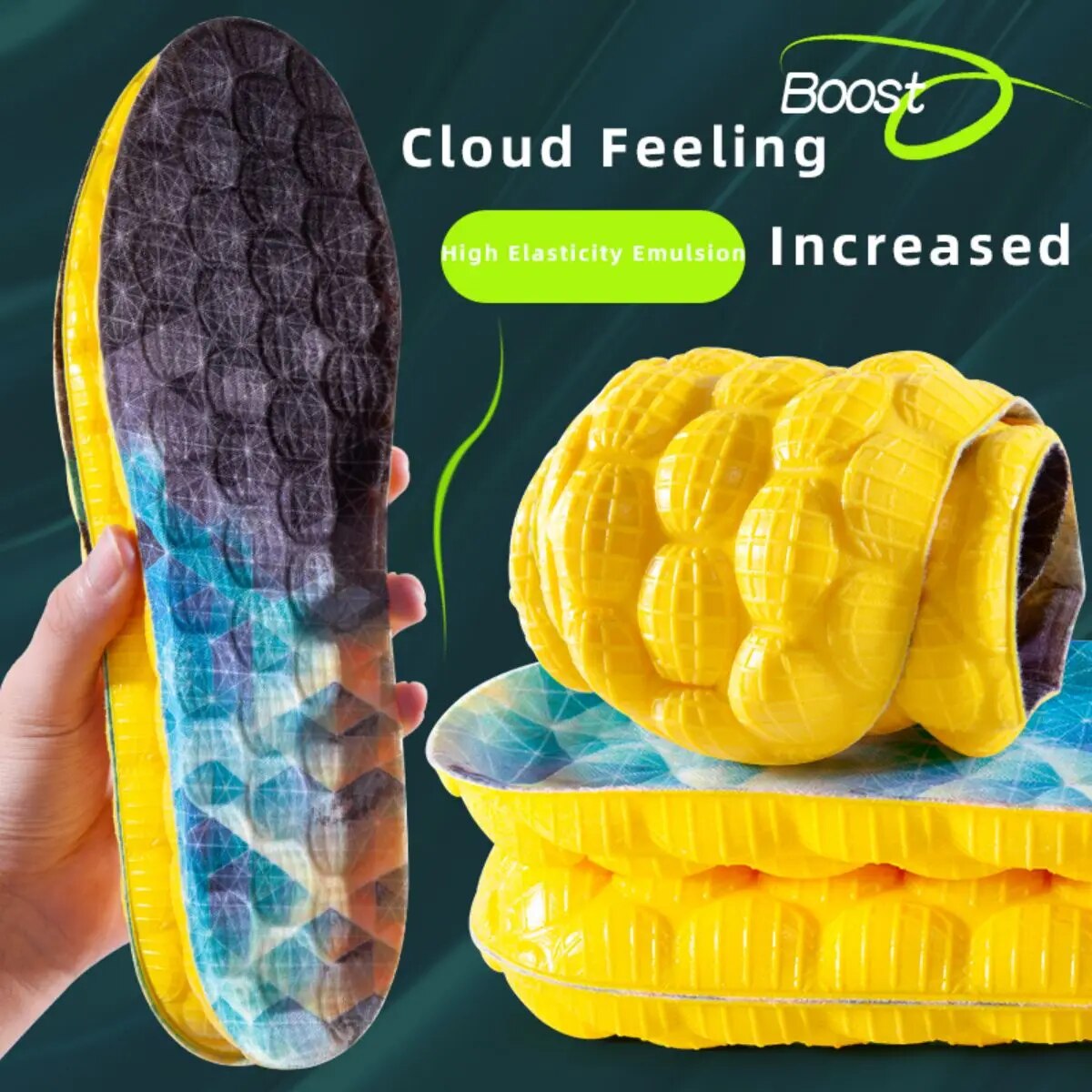 Men Shoes Yellow - Palmilhas Respiráveis para Homens, 1 Par,