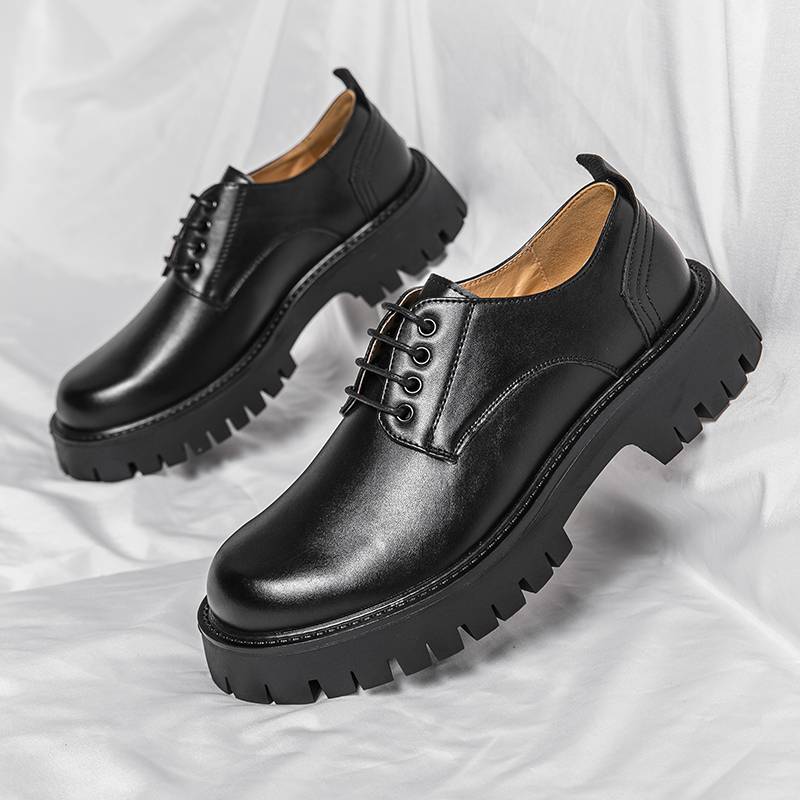 Men Shoes Louboutin - Plataforma masculina cabeça grande couro jovens