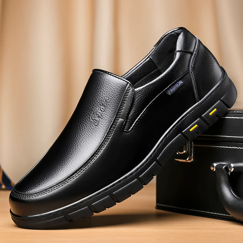 Men Shoes Louboutin - Mocassins de couro respirável masculino, vestido