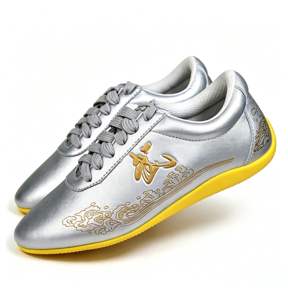Men Shoes Yellow - Tênis de Kung Fu em Couro