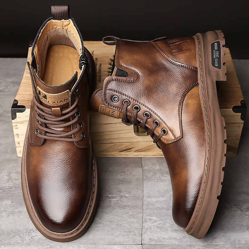 Botas masculinas novas de outo - Men Shoes Yellow avaliação e preço