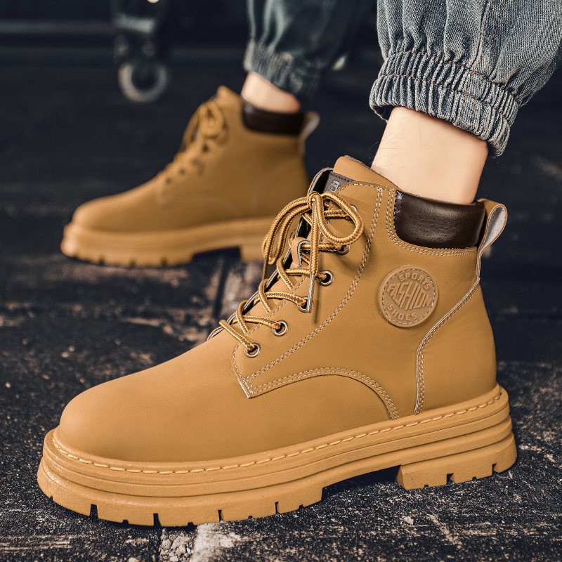 Botas de cano alto masculinas  - Men Shoes Yellow avaliação e preço