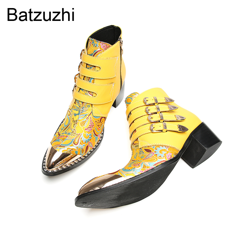 Batzuzhi Botas Masculinas de C - Men Shoes Yellow avaliação e preço