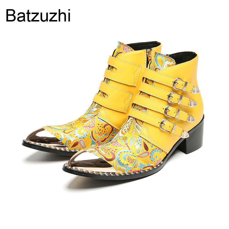 Batzuzhi Botas Masculinas de C - Men Shoes Yellow avaliação e preço