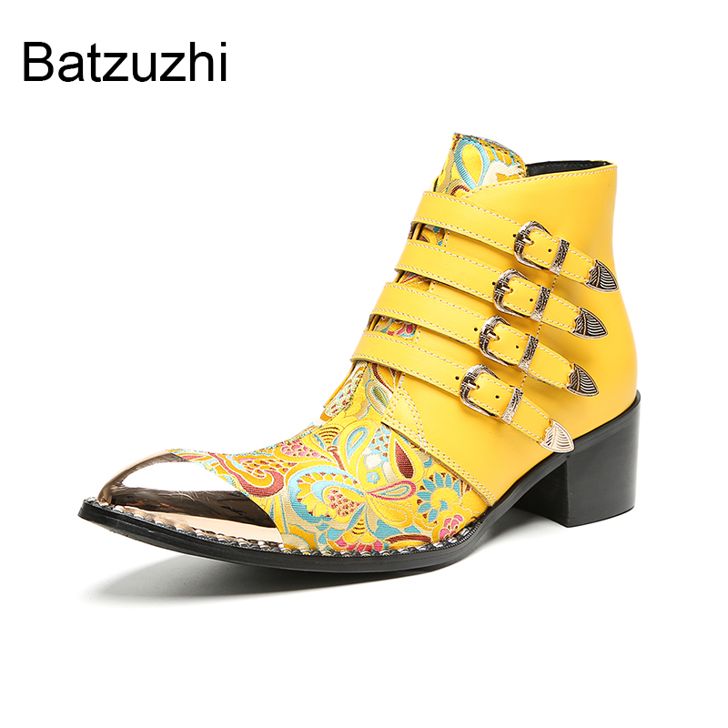 Batzuzhi Botas Masculinas de C - Men Shoes Yellow avaliação e preço