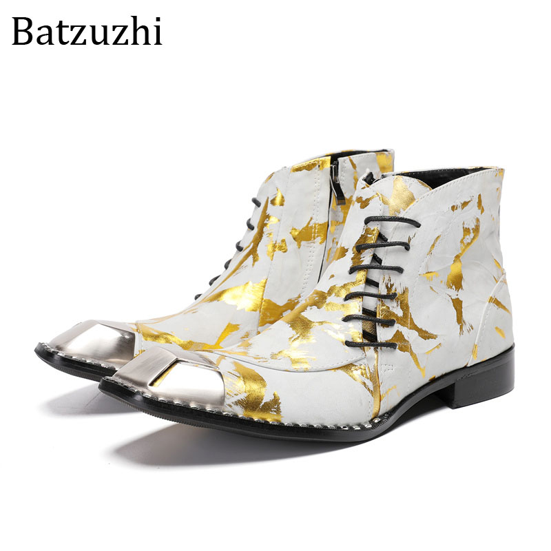 Botas de Couro Genuíno Amarela - Men Shoes Yellow avaliação e preço
