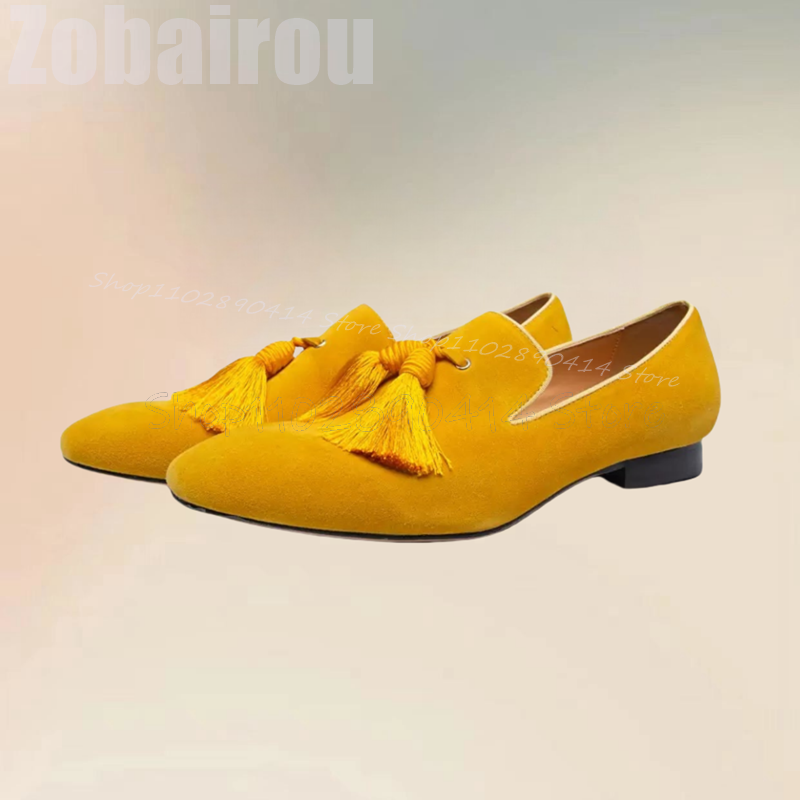 Mocassins masculinos de camurç - Men Shoes Yellow avaliação e preço