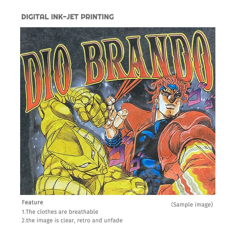 Bandai anime jojos t camisa vi - Men Shoes Japan avaliação e preço