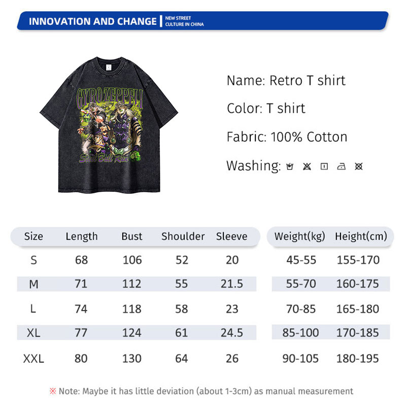 Bandai anime jojos t camisa vi - Men Shoes Japan avaliação e preço