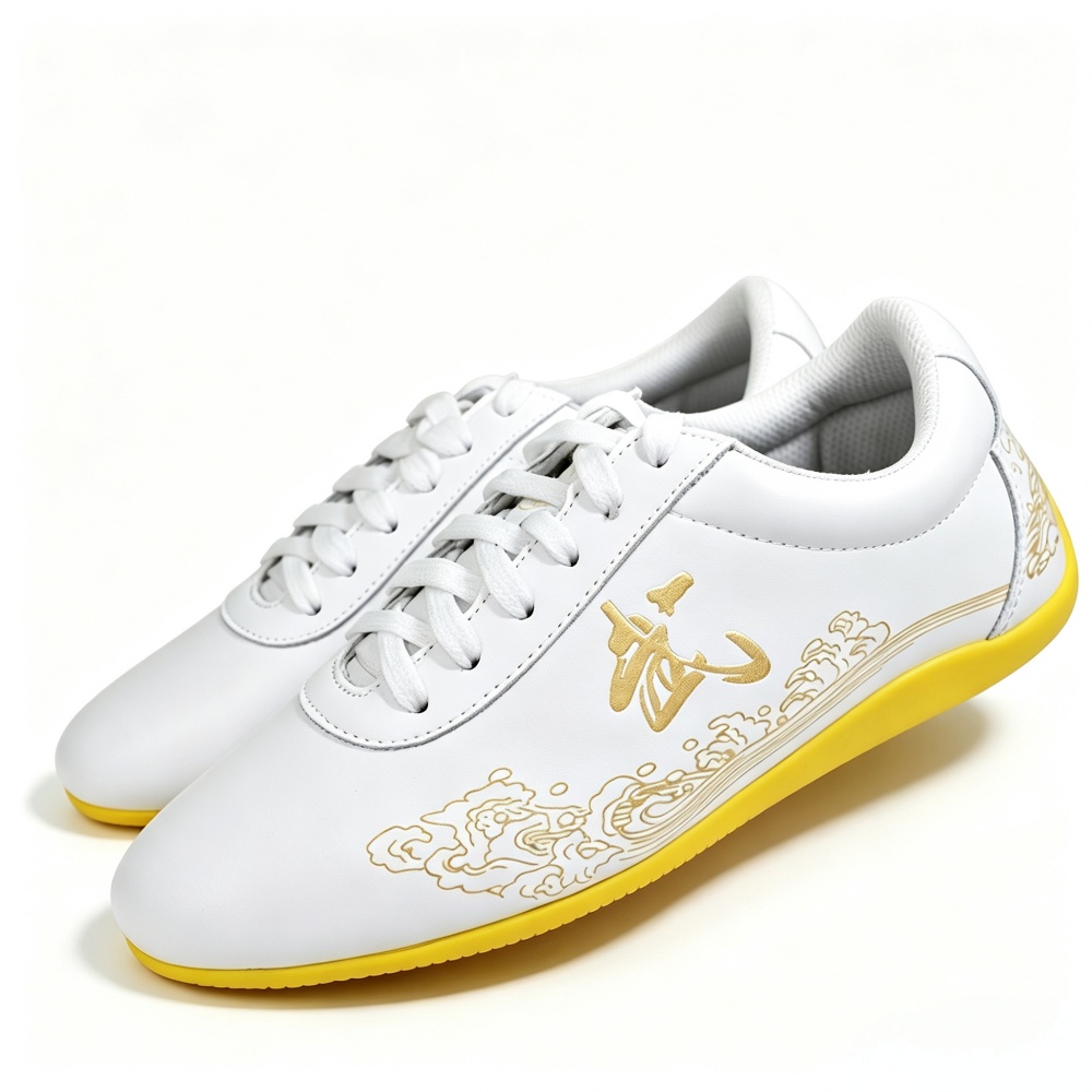 Tênis de Couro Genuíno para Ta - Men Shoes Yellow avaliação e preço