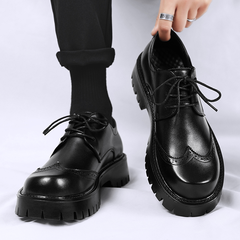 Sapato de couro preto monocrom - Men Shoes Louboutin avaliação e preço